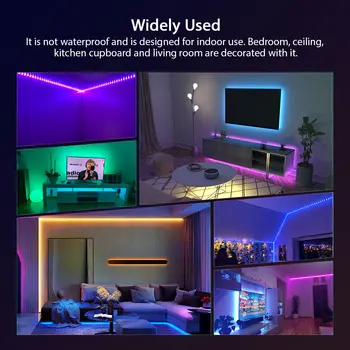 LED Sloksnes Gaismas, 5050 RGB Gaismas,Mūzikas Sinhronizācijas Krāsa Mainās,App Kontrolē LED,ar INFRASARKANO staru Tālvadības pults,Guļamistabai HomeDecoration