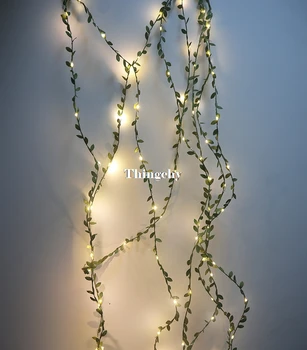 Tiny lapu vainags pasaku gaismas dekori LED Vara Stieples string gaismas Kāzu meža Tabula Ziemassvētku mājās partijas Apdare