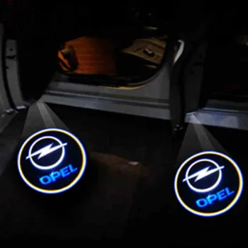 Auto stils 2gab LED Pieklājīgi Lampas, Auto Durvis, Welcome Apgaismojums 12V Projektoru Logo ēnu lampas spuldzes Opel Insignia A B Piederumi