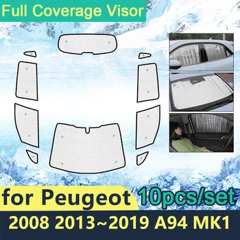 Pilnībā Segtu Saulessargi Par Peugeot 2008 2013. Gada~2019 A94 Mk1 Auto Saules Aizsardzības Vējstikli Sānu Logu Sejsegu Piederumi 2016
