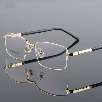 Pilna Loka Titāna Sakausējuma Bieza Gold Plating Brilles Rāmis Vīriešu, Optiskās Brilles Rāmis Recepšu Brilles Brilles