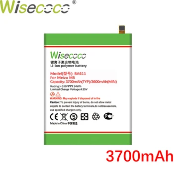 Wisecoco BA611 3700mAh Akumulatoru Meizu M5 5 M611 M611H Viedtālrunis +Izsekošanas Numuru