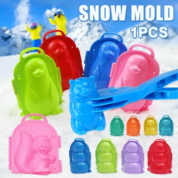 Sniega Pelējuma Sniedziņš Maker Klips, Sniega Smilšu Pelējuma Rīku, Rotaļlietas Bērniem, Bērnu Āra Ziemas Sniega Pīļu sniegavīrs maker Dropshipping
