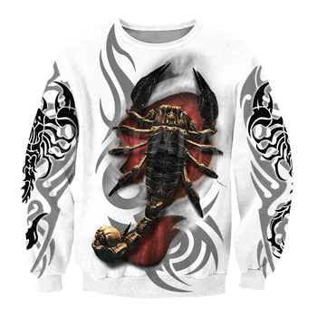 Skorpions trippy Cilšu Tetovējums 3D All Print Plus 2Hoodie Cilvēks Sieviešu Harajuku Outwear Rāvējslēdzēju Džemperi sporta Krekls Gadījuma Unisex Jaka