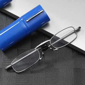 Elbru Salokāms Biznesa Lasīšanas Brilles Četru Krāsu Īss Pildspalvu Turētājs Ultravieglajiem Ērti Presbyopic Brilles +1.0 līdz +4.0