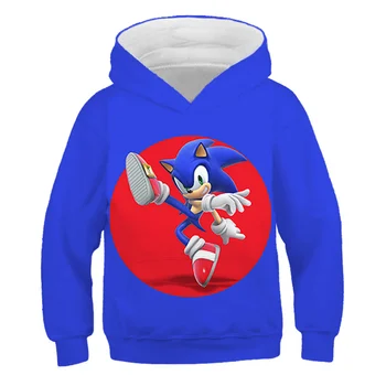 Jaunu 2021. Gada Rudens Zēnu Super Sonic Hoodies Bērniem, Bērnu Zēniem Topi Bērniem Meitene Krekls Gadījuma Silts Bērniem Ar Garām Piedurknēm Streetwear