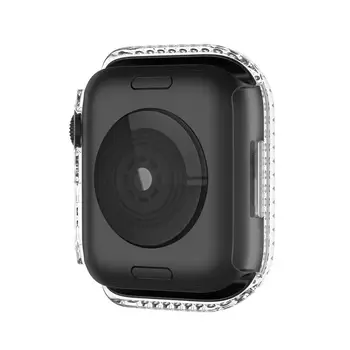 PC Diamond-Iestrādāta Aizsardzības Gadījumā, Viegls Apple Skatīties 7 Spīd Rhinestone seguma Apple 7 Smartwatch