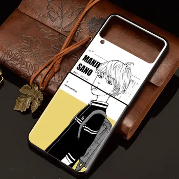 Gudrs Tokyo Revengers Anime Tālrunis Case For Samsung Galaxy Z Flip 3 5G Vāciņš Melns Grūti PC Mājokļu Zflip3 Luksusa Segmentēti Fundas