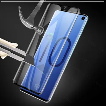3D Stikls Samsung Galaxy S10 Ekrāna Aizsargs, Rūdīts Stikls Galaxy S 10 Izliektu Vāku Filmu S10 Aizmugurējais kameras objektīvs stikla
