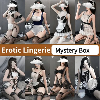 Mystery Box Sexy Apakšveļa Lodziņā Mežģīņu Krūšturis Sandales Sieviešu Apakšveļas Komplekts Caurspīdīga Erotiska Apakšveļa Seksīgu Babydoll Porno Juteklisku
