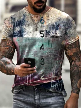 Standarta vīriešu-ikdienas digitālo žāvēšanas krekls elpojošs ātri ap kaklu īsām piedurknēm stils, jauni karstā pārdošanas krekls