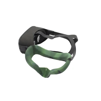 Silikona Acu Maska Segtu Spilventiņu Oculus Quest VR Austiņas, Elpojošs Anti-sviedri Gaismas Pretbloķēšanas Acu spilventiņi Piedurknēm Brilles Piederumi
