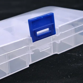 LINSBAYWU Plastmasas 10 Nišas, Regulējams Rotaslietas iepakojuma kaste pārredzamu Instrumentu Gadījumā Amatniecības Organizators lodziņā rotaslietas kastes Uzglabāšanai