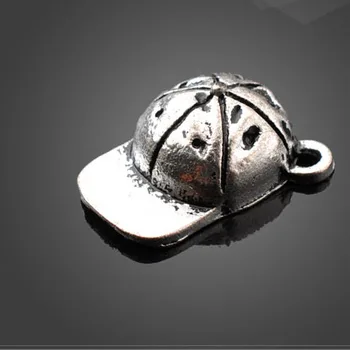 Rūpnīcas cena par 20 GAB./Daudz 10.6 mm*17.8 mm antīka sudraba pārklājumu mazo metāla diy roku darbs sporta beisbola cepure piekariņi