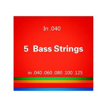 5 Stīgas Bass Ģitāra Virknes .040-.125 Electric Bass Ģitāru Stīgas Daļas, Vairumtirdzniecības, Mūzikas Instrumenti, Aksesuāri