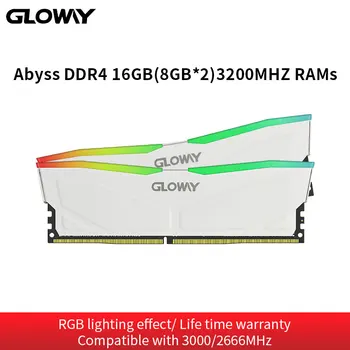 Gloway Memoria RAM DDR4 3200mhz RGB (8GBX2) 3600mhz (16GBX2)Komplekts 32GB Desktop Mūža Garantija