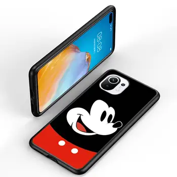 Cute pāris Disney Mickey par Xiaomi Mi 11 Lite 10T Note10 Ultra 5G 9 9T SE 8 A3 A2 A1 6X Pro Spēlēt F1 5G Melnais Tālrunis Lietā