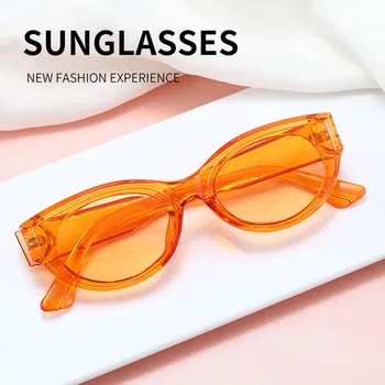 SHAUNA Modes Cat Eye Saulesbrilles Zīmola Dizainere Candy Krāsas Āra Žalūzijas UV400