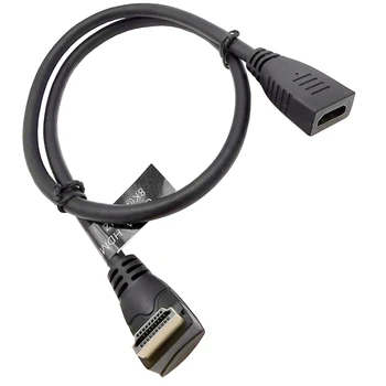 8K 60HZ HDMI-saderīgam uz Augšu & uz Leju & pa Kreisi un pa Labi Leņķveida 90 grādu Vīriešu V2.1.A Sieviešu HD pagarinātāja Vads 2.1 v leņķī kabelis