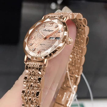 Sieviešu Skatīties Rose Gold Montre Femme 2022 Sieviešu Sieta Josta ultra-plānas Modes relojes para mujer Luksusa Rokas Pulksteņi reloj mujer