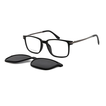 O-Q KLUBA Vīriešu Saulesbrilles Laukumā Tuvredzība Recepšu Vintage Brilles Rāmji, Magnētiskie Klipu Par Polarizētās Brilles T6210