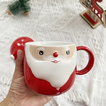 Santa Claus Keramikas Kauss Lielas ietilpības Ziemassvētku Kafijas Krūze Gudrs Ziemassvētki Dzeramā Kausa Dāvanu Ģimenei un Draugiem