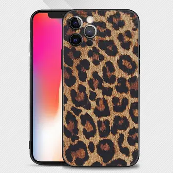 Leopards Drukāt Rakstu Tālruni Gadījumā, iPhone 13 12 11 Pro Max 13 12 Mini 6S 6 7 8 Plus SE 