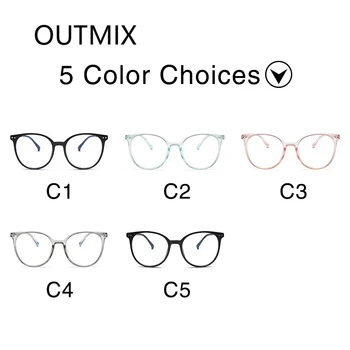 OUTMIX Anti Zilā Gaisma Brilles Rereo Kārta Caurspīdīga Briļļu Sievietēm, Datora zilais Pretbloķēšanas Brilles Vīriešiem Tuvredzība, Optiskais Spogulis