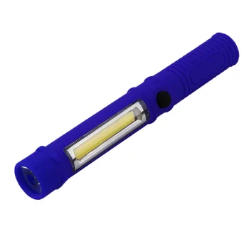 Daudzfunkciju COB LED Mini Pen Gaismas Darba Inspekcijas LED Lukturīti Lāpu Lampas Ar Dibenu Magnētu un Klipu Melna/Sarkana/Zila