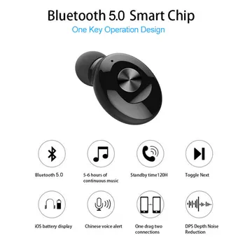 SDpure TWS Bluetooth 5.0 Austiņas Bezvadu Stereo Austiņu HIFI Skaņas Sporta earbuds Brīvroku Mini Austiņas ar Mic Viedtālruņiem