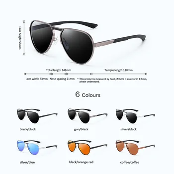 2022 vīriešu polarizētās saulesbrilles ar pilnu alumīnija magnija rāmis āra zvejas saulesbrilles braukšanas saulesbrilles