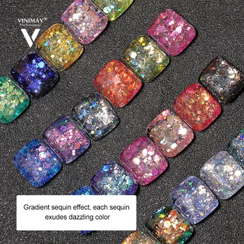 24g Modes Bling Glitter Gel Nagu laka Vizuļi Krāsains Nagu Sprādziena Līme Spilgti Suģestējoša, Dimants, Līme, Laka