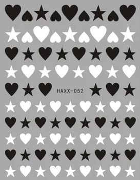 Hanyi sērijas Ģeometriskā sirds HAXX-52-53 3d nail art decal uzlīmes veidne diy nail rīku rotājumi
