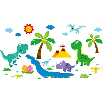 [SHIJUEHEZI] Dinozauru Dzīvniekiem, Sienas Uzlīmes DIY Karikatūra Koki, Sienas Uzlīmes Bērnu Istabas Bērnu Guļamistaba Bērnistaba Mājas Apdare