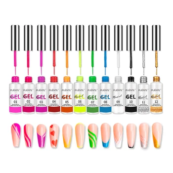 8ml Nail Art Gel Nagu laka 12 Krāsas, Krāsošana Želeja Samērcē Off LED UV Gēla Manikīra Instrumenti DIY Zīmēšanas Nagu Lakas Dizains
